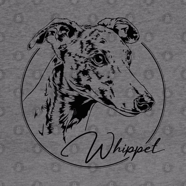 Funny Proud Whippet dog portrait sighthound mom by wilsigns